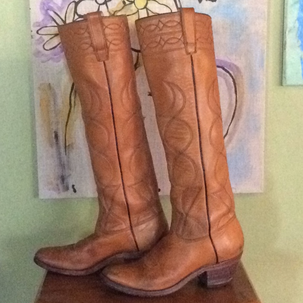Vintage 70’s Hand Made Stewart cowgirl boots
